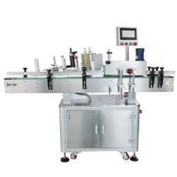 Red wine bottle labeling machine